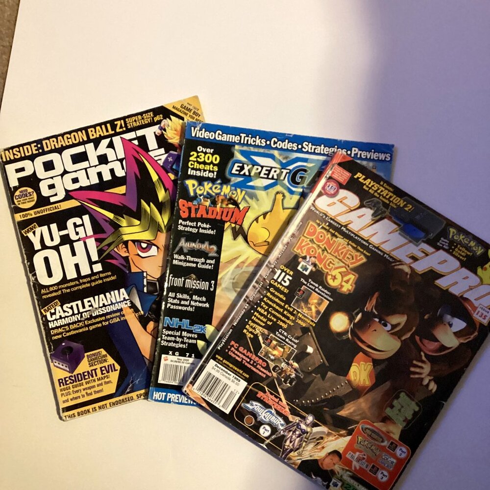 Bundle of 3 Gaming Magazines Game Boy Pokémon GamePro Collectable